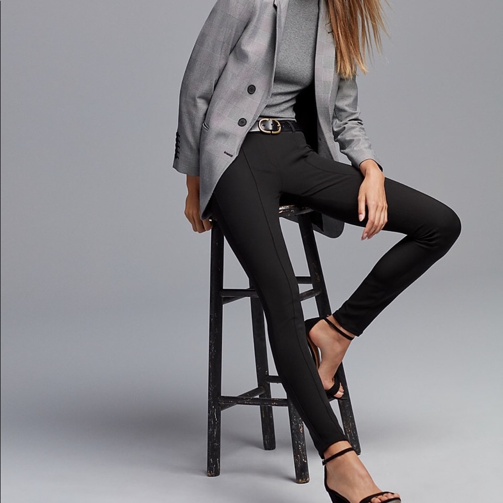 Express Mid rise piped ankle stretch pants